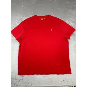 Polo‎ Ralph Lauren Shirt Red Classic Fit Short Sleeve Size XXL